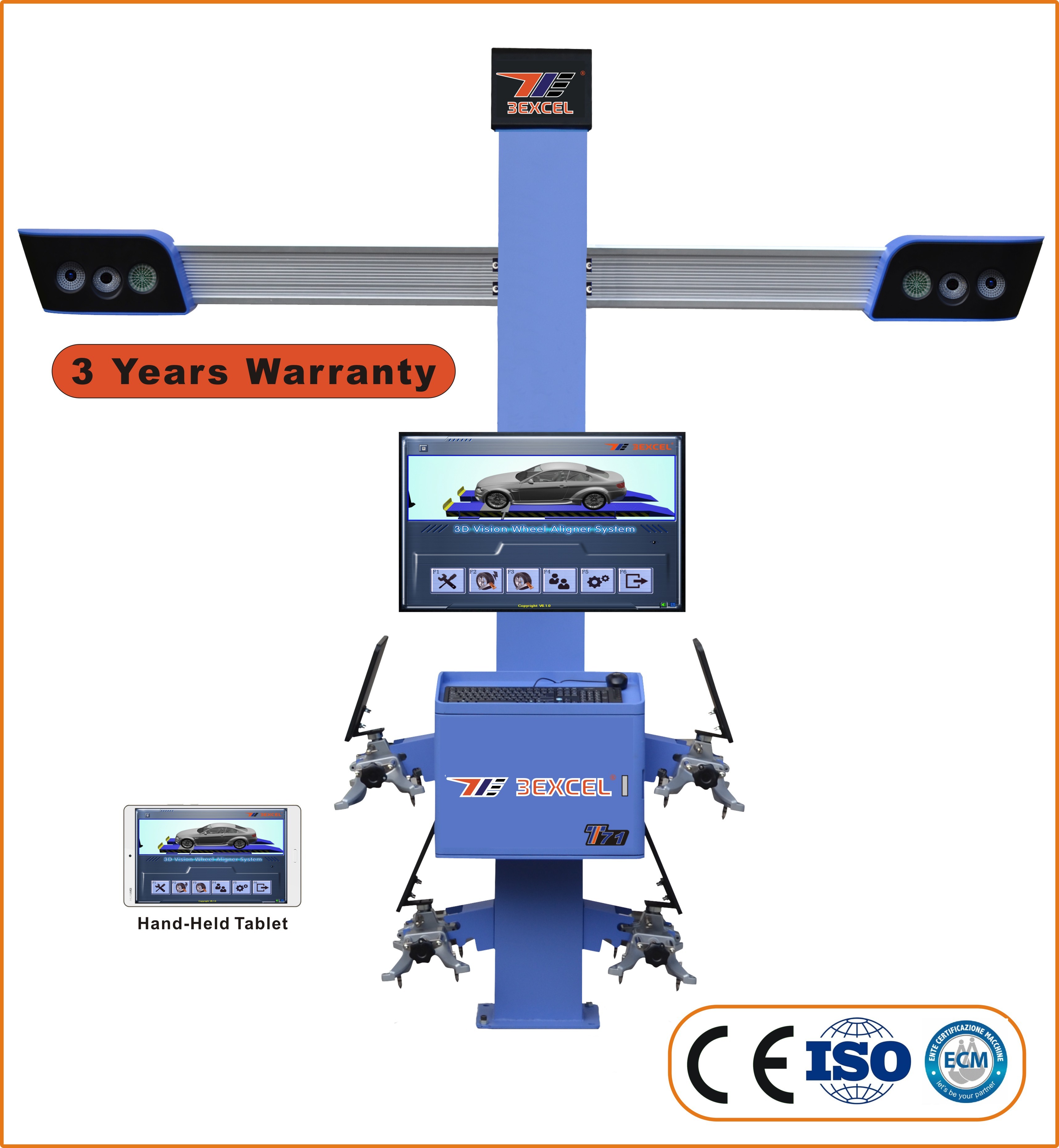 Buy cheap Integrated  Wheel Alignment Equipment , 4 Wheel Four Cameras 3d Wheel Aligner product