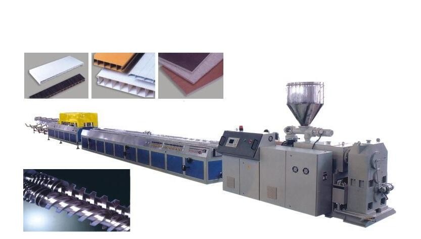 Buy cheap WPC Flooring Panel Wood Plastic Composite Extrusion Line WPC Profile Extruding Machine product