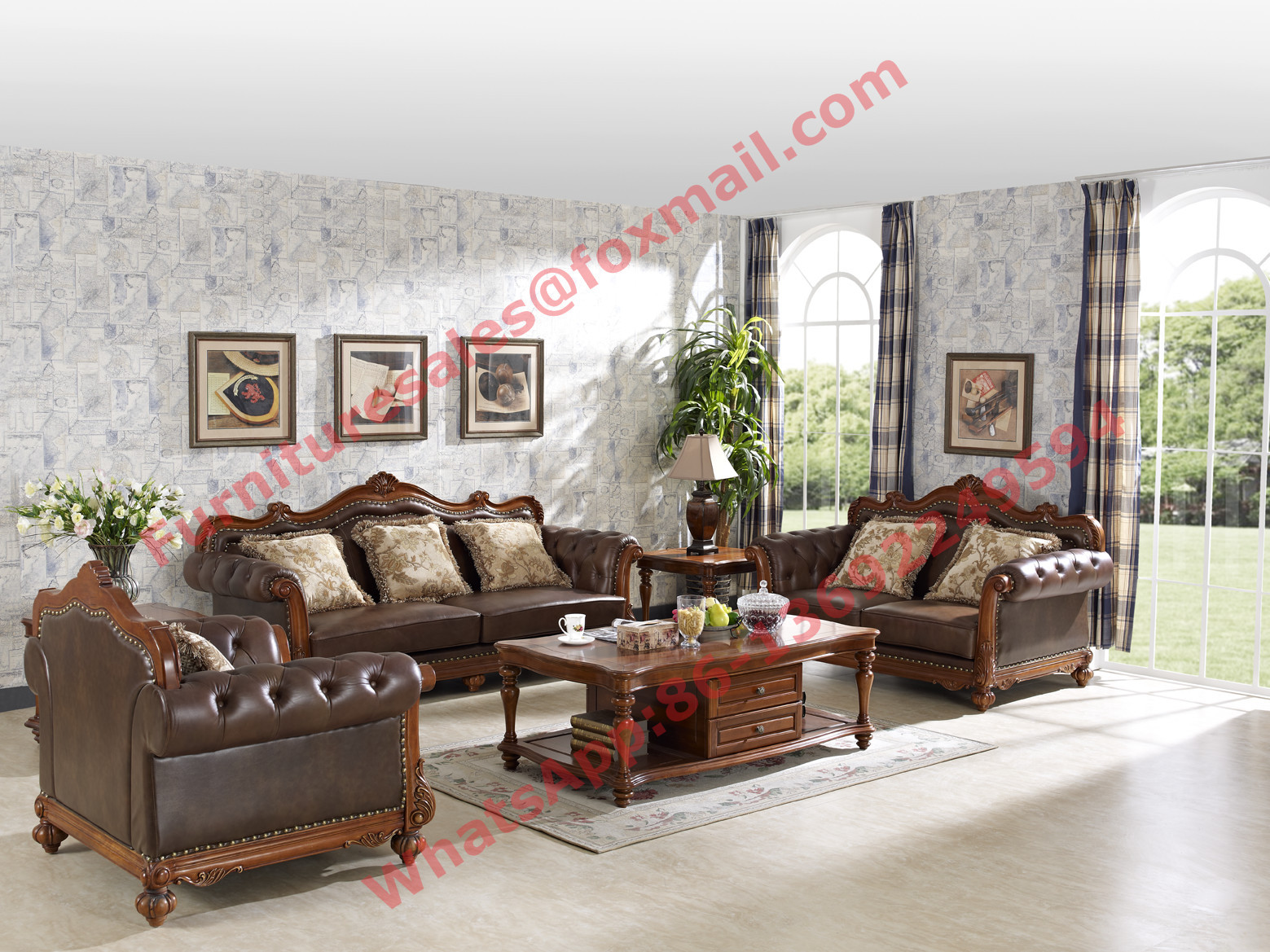 Buy cheap 1+2+3 Italy Leather Upholstery Sofa Set with Wooden Tv Stand and Storage Cabinet product