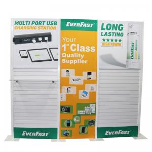 Buy cheap Plastic Slatwall Custom Tradeshow Booth With Fabric Panel Lighting Storage product