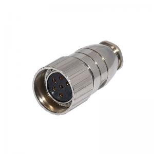 Buy cheap Waterproof IP67 M23 Connector 20A High Power Female 6pins Assembly Metal Plug product