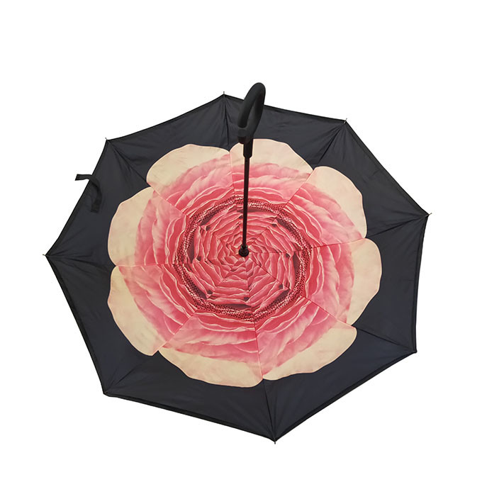 Buy cheap Reverse Invert Pongee Upside Down Umbrella Inside Out Double Layer 23 Inches product