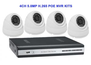 Buy cheap 4CH 5.0MP H.265 POE NVR KITS With Dome IP IR Camera product
