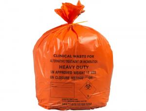 Buy cheap Extra Strength LDPE Hazardous Clinical Waste Bags Heavy Duty Orange product