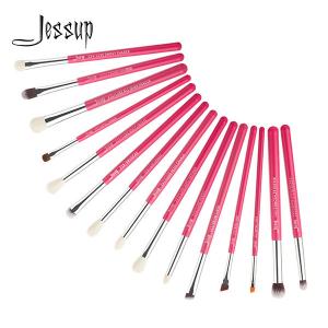 Buy cheap Jessup 15pcs Rose-carmin/Silver  Eye Makeup Brush Set Wood Handle Cosmetic Makeup Brush Set T197 product