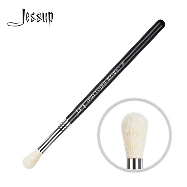 Buy cheap Jessup 1pc Individual Makeup Brushes Black / Silver Small Tapered Blending Brush Factory China S091-222 product