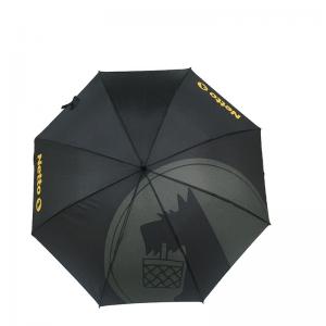 Buy cheap Full Color Printing Long Fiberglass Umbrella Black product