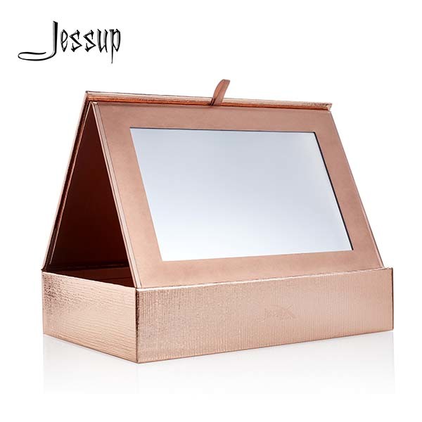 Buy cheap Rose Golden Foldable Cosmetic Travel Box With Makeup Mirror product
