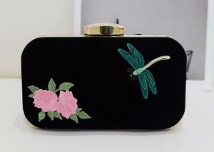 Buy cheap Retro Peony Flower Embroidered Shoulder Bag , Dragonfly Pattern Personalised Clutch Bag product