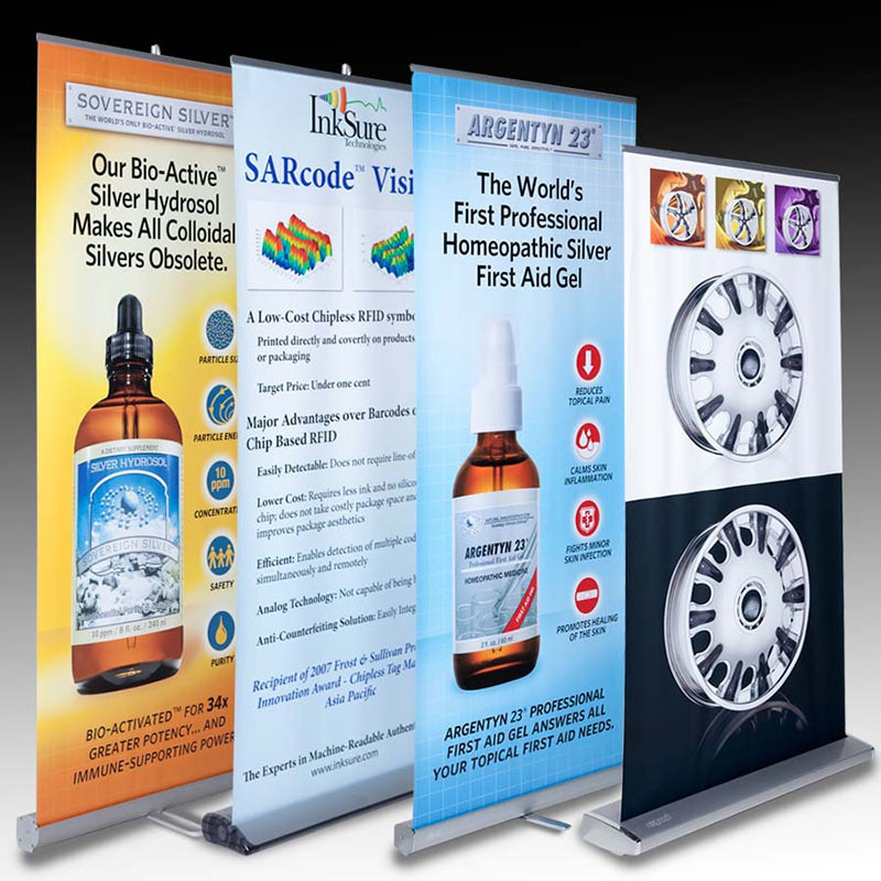 Buy cheap Retractable Banner Stands , advertising aluminum roll up banner stand product