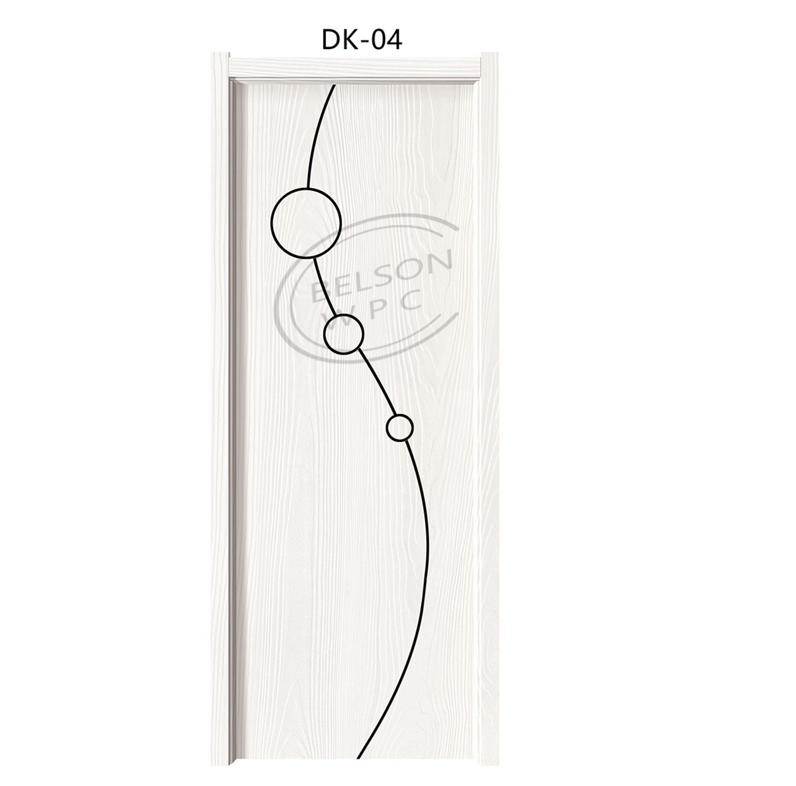 Buy cheap BES DK-04 WPC wood pvc composite pure and full wpc door wpc hollow door low price Waterproof with stripe inlay. product