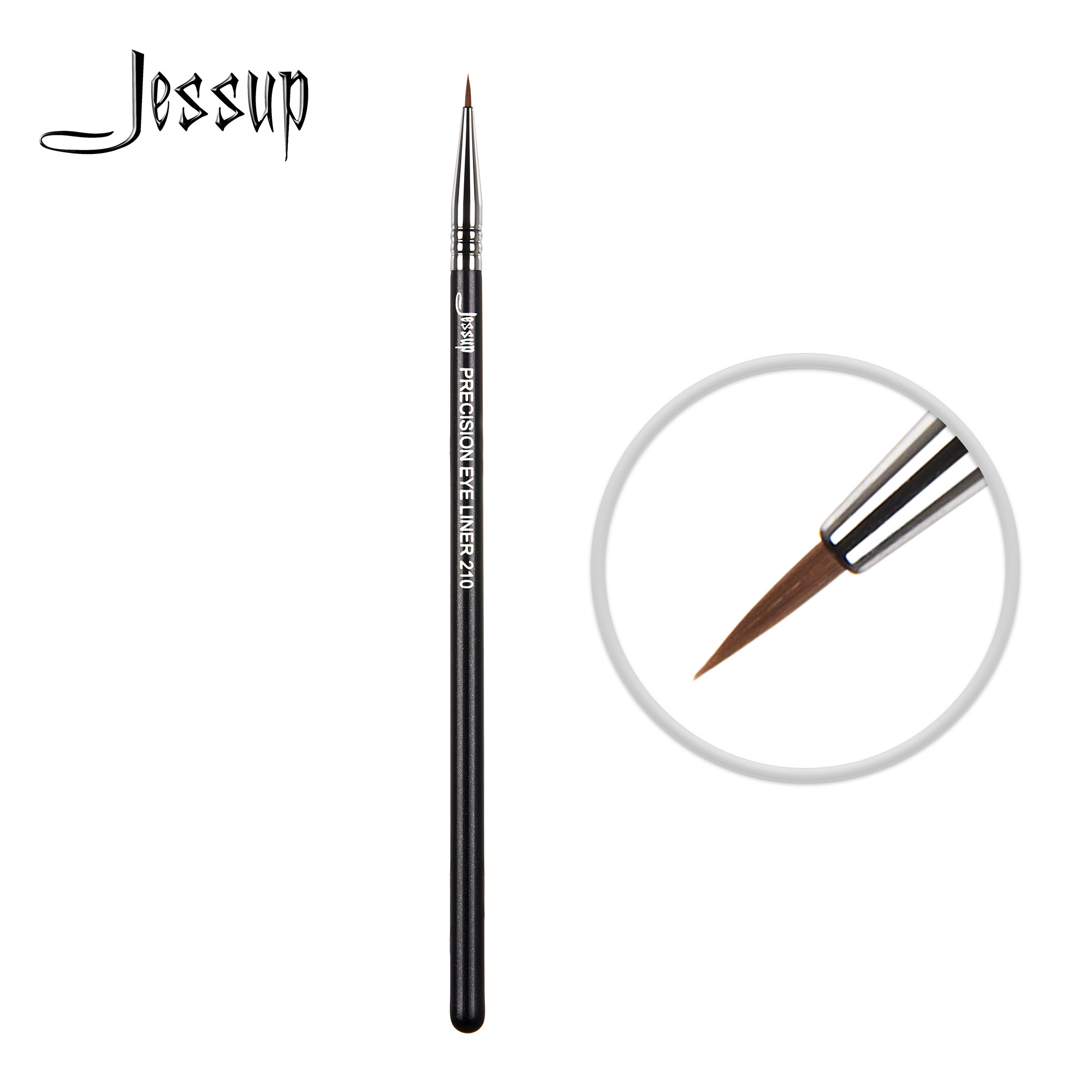 Buy cheap Jessup Single Eyeliner Makeup Brush Black Silver Makeup Tools product