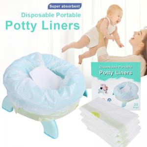 Buy cheap White LDPE Plastic Portable Travel Universal Potty Chair Liners With Drawstring product