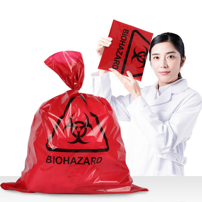 Buy cheap Large Thick 0.02mm 0.1mm Biohazard Plastic Bags For Hospital Waste product