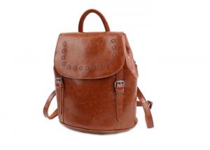Buy cheap Retro Oil Wax Double Shoulder Bag , Fashionable Bucket Type Student Travel Backpack product