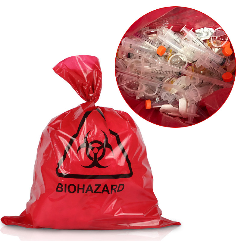 Buy cheap PP Red 135 Degree Biohazard Plastic Bag Autoclave For Medical product