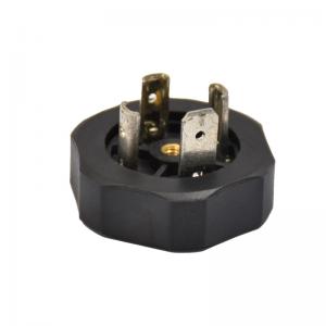 Buy cheap 16A ROSH PA66 Solenoid Value Circular Connector Base A Type PA GF product