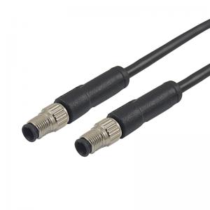 Buy cheap IP67 M5 Male Straight Molded Cable A Code 3 4 Pin Phosphor bronze product