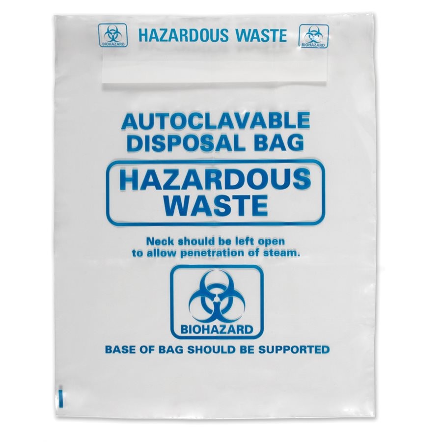 Buy cheap Clear 138 Degree PP Disposal Biohazard Waste Bag With Autoclave Indicator product