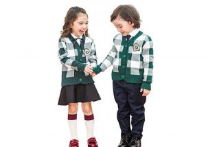 Buy cheap Fashion Knitted School Uniform Cardigan Sweaters , Girls Uniform Cardigan Soft Feeling product