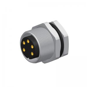 Buy cheap Mini Change 5 pins Front Panel Mount Female Connector IP67 Solder Contacts product