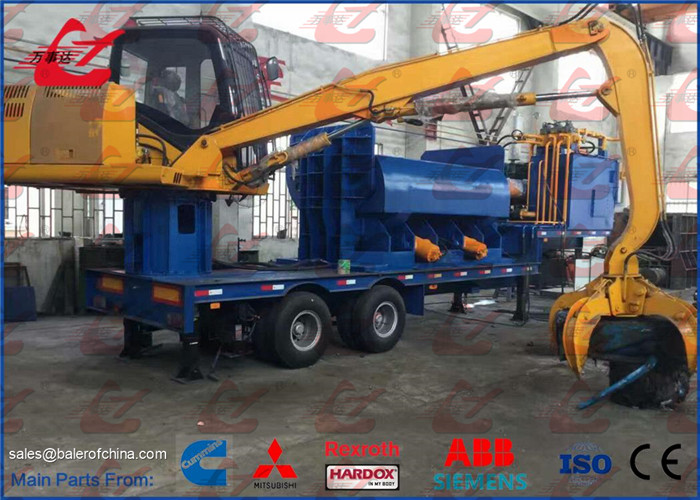 Buy cheap Light Scrap Metal Logger Baler Mobile Bailing Press Machine With Grab and Diesel Engine product