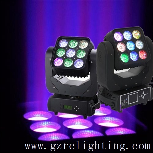 Buy cheap 4in1 RGBW Matrix Moving Head Wash Light Black Case LED 9 x 10W For Theatre RCL product