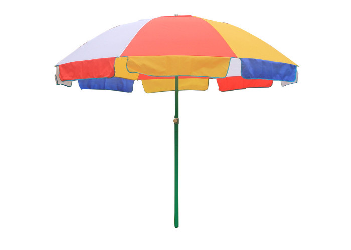 Buy cheap Promotional UV Beach Umbrella Custom Printing 170g Polyester Steel Shaft product