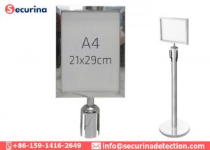 Buy cheap Stainless Steel A3 A4 Stanchion Pole Sign Holder Frame For Advertising Information product