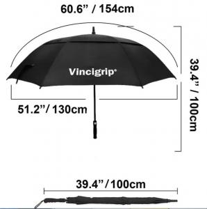 Buy cheap Double Layer Windproof Auto Open Straight Golf umbrella with Customized Logo product