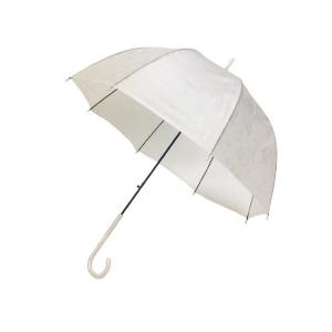 Buy cheap J Shape Plastic Handle Transparent POE Umbrella product