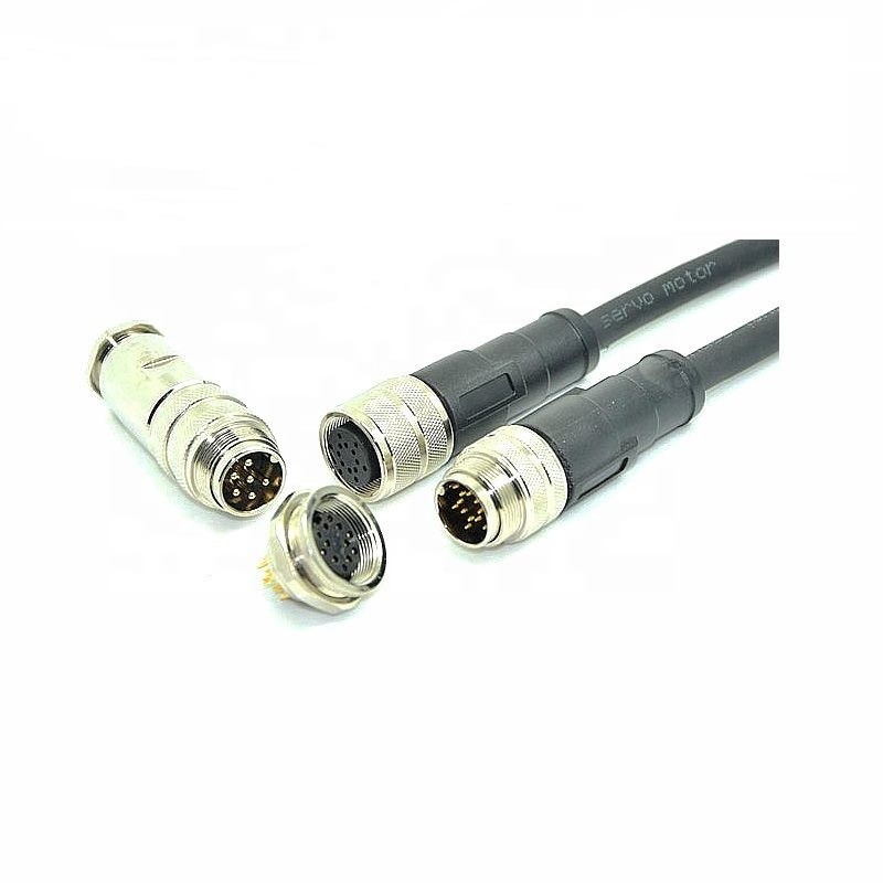 Buy cheap Ip67 12 Pole Plug To Socket M16 Miniature Cable Assemblies Straight Pin Molded Plug product