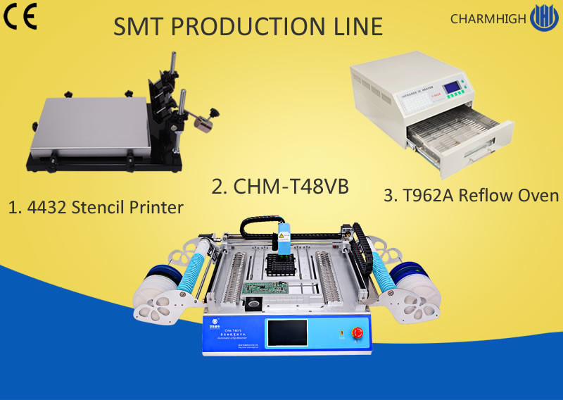 Buy cheap 4432 Stencil Printer SMT Line Machine CHMT48VB Table Top Pick And Place T962A from wholesalers