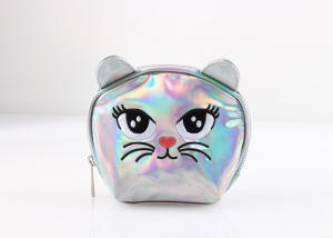 Buy cheap Durable Portable Women  ' S Cosmetic Bag  Silver Cat Shaped For Summer product