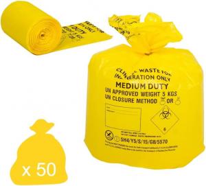 Buy cheap Disposal Plastic Yellow Clinical Infectious Waste Bag In Roll product