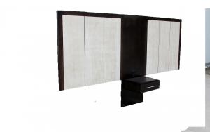 Buy cheap Wood Frame Hotel Style Headboards , White Upholstered Headboard Long Time Life product