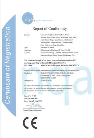 Shijiazhuang Aofeite Medical Devices Co., Ltd Certifications