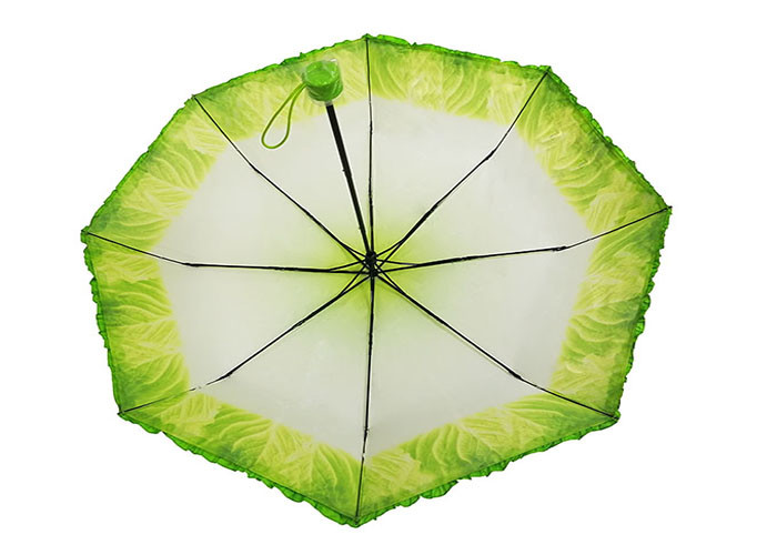 Buy cheap 21" Automatic Travel Umbrella Cabbage Design Durable 3 Foldable Umbrella product