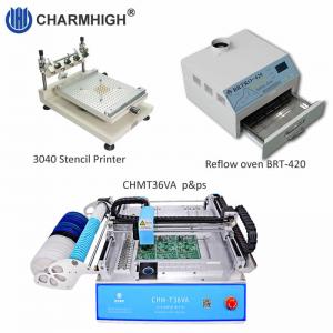 Buy cheap PCB Assembly line: Stencil printer 3040 , CHMT36VA smt machine , BRT-420 Reflow Oven product