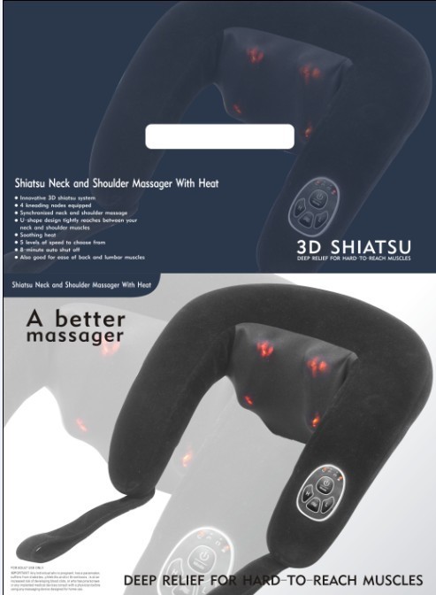 Buy cheap U-Shape 3D Kneading Shiatsu Shoulder And Neck Massager, Body Massager With Heat product