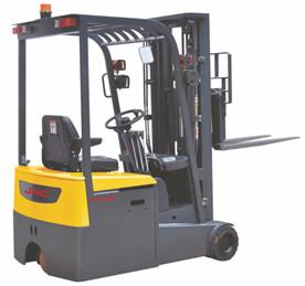 Warehouse 3 Wheel Electric Forklift , Industrial Lift Truck 1500KG Load Capacity