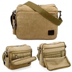 Buy cheap Multi Pocket Heavy Duty Canvas Messenger Bag Simple Fabric 15 Inch product