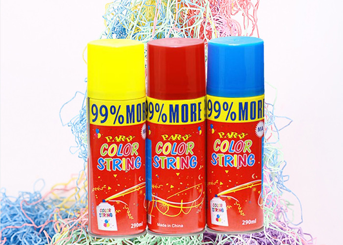 Buy cheap Eco Friendly Party Silly String Spray Florescent Colors For Festival Decoration product