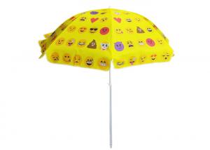 Buy cheap Compact Big Promotional Yellow Beach Umbrella , Personalized Beach Umbrella product