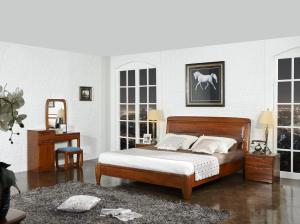 Buy cheap New design Nanmu Solid wood Bedroom furniture set By ISO9001 and FSC china good factory to sell high end quality product