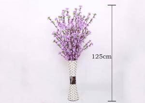 Buy cheap Wedding Decoration 1.25m 6 Branches Plastic Artificial Peach Blossom product