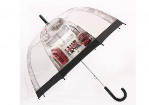 Buy cheap Visible Automatic Transparent Rain Umbrella Straight Bending Handle Dome Shape product