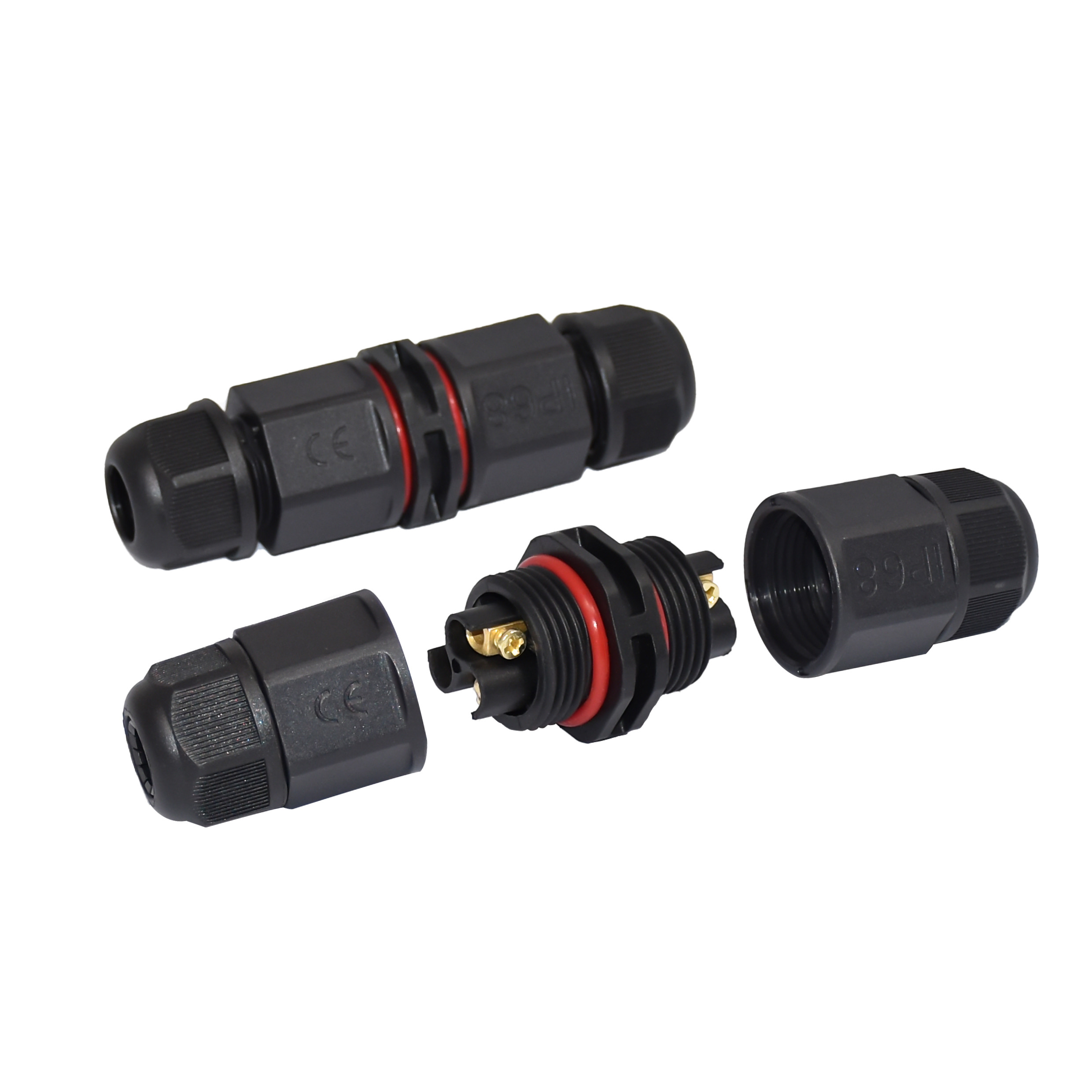 Buy cheap IP68 Waterproof Underground Screw Electrical Connector 3pin Assemble Cable To Cable Connector product