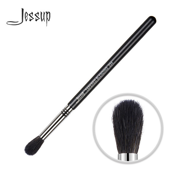Buy cheap Jessup 1pc Black / Silver Tapered Blending Brush Synthetic Private Label Makeup Brush Vendors S092 product
