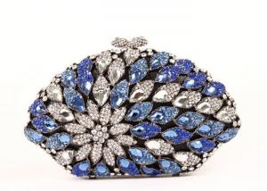 Buy cheap Elegant Flower Pattern Stone Clutch Bag Custom Pearl Beaded For Weddings product